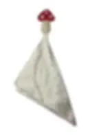 personalisiertes Schnuffeltuch Pilz für Babys