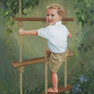 Norman Rockwell's legacy as interpreted by cousin Jessica Rockwell's portrait of this little boy