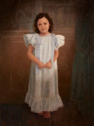 Video of the Creative Painting Steps of a Children's Oil Portrait