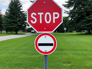 Stop right now, thank you very much; May spotlight focusing on right of way and traffic control devices