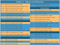 The Southern Rebels 2016-17 Schedule