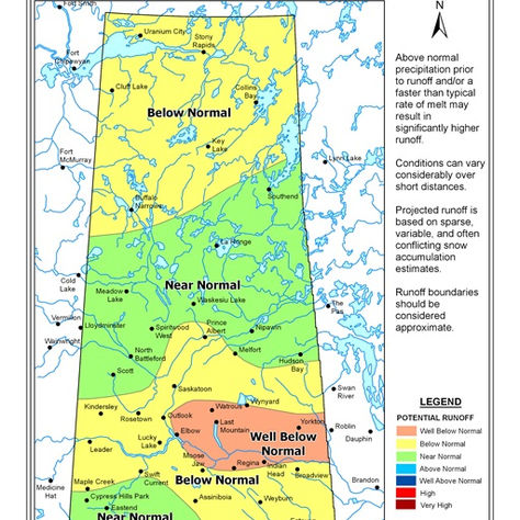 Saskatchewan Spring Runoff Expected To Be Below Normal