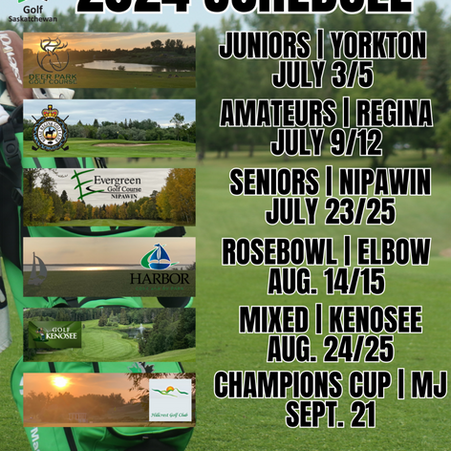 Registration for the 2024 Sask Amateur Golf Championships are now open