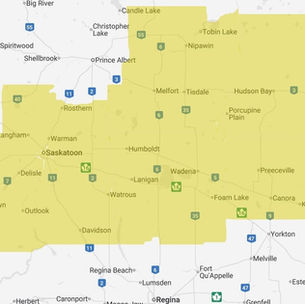 SNOWFALL WARNING FOR EAST CENTRAL SASKATCHEWAN