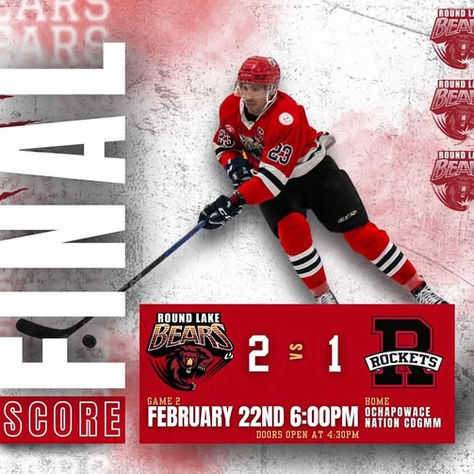 Round Lake Bears ground the Redvers Rockets in Game 2