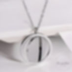 Engravable spinning pendant necklace gold