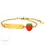 Thumbnail: Kids strawberry charm bracelet with engraved name plate