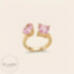 Stainless steel pink stone ring elegant jewellery