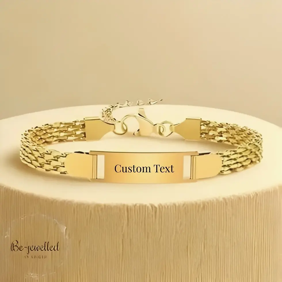 18K gold plated personalised ID bracelet