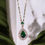 Thumbnail: Emerald Green Oval Necklace 