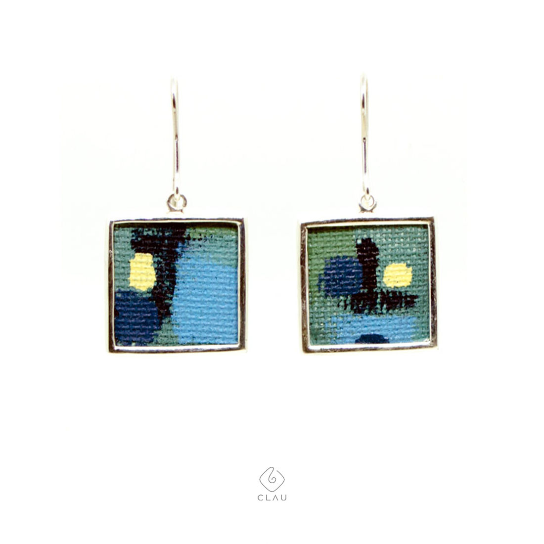 Brincos Tela Pintada Simples Quadrado M