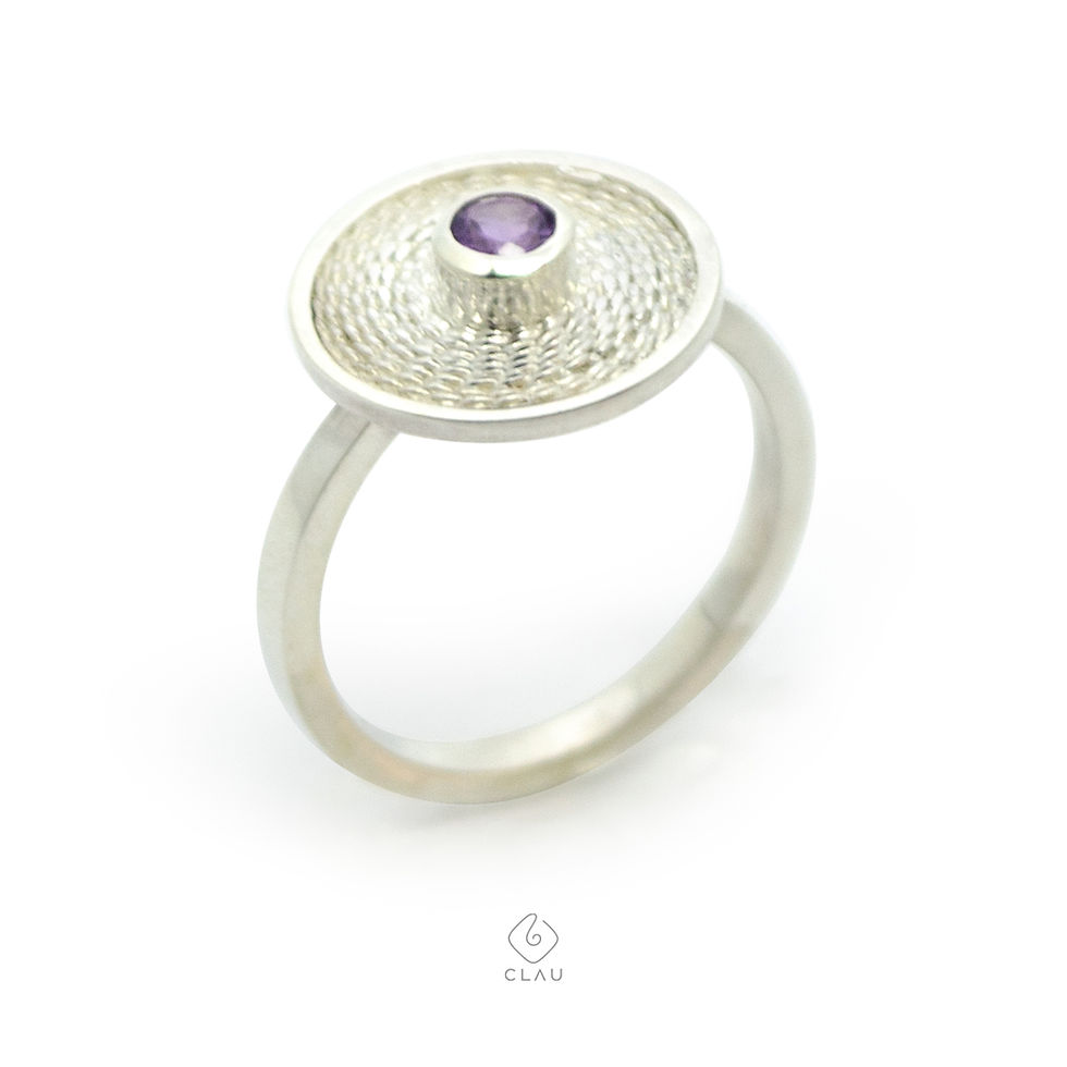 Anel Mini Filigrana com pedra