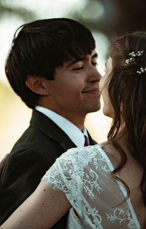 Bride and groom's first dance at Agua Linda Farm, wedding venue near Tucson, Arizona