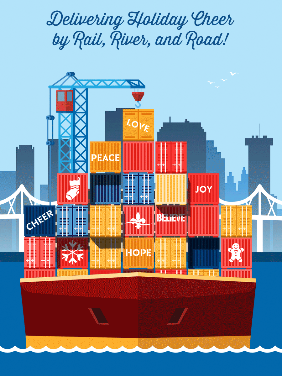 Port of New Orleans Holiday Greeting Card 2023.gif