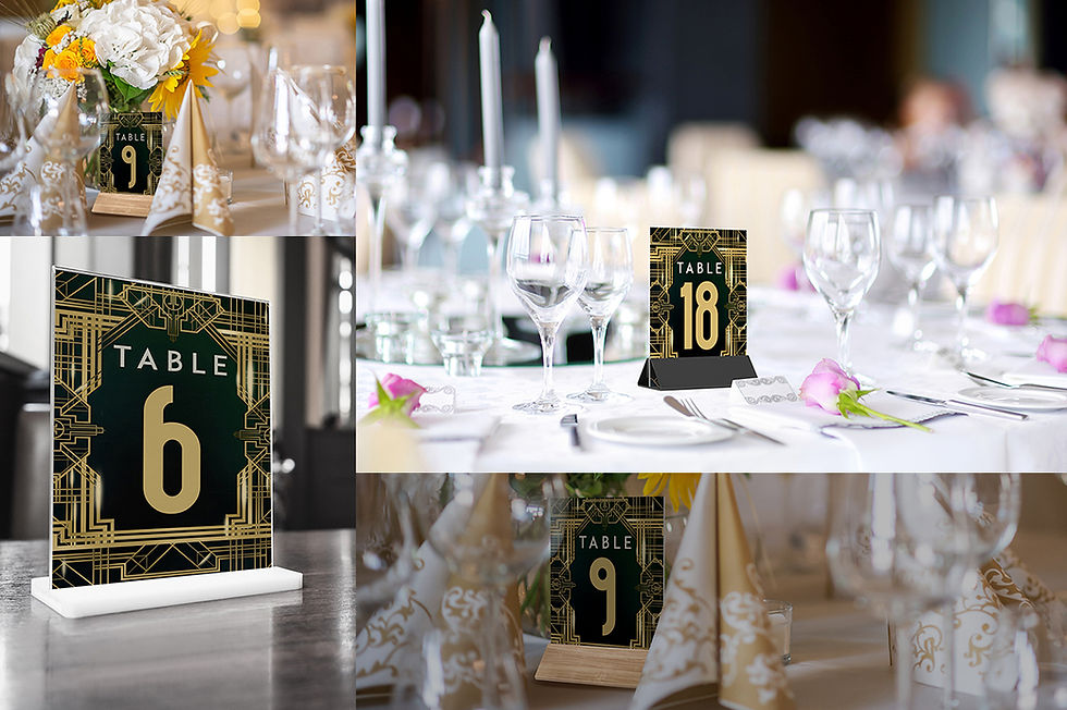 Thumbnail: The Art Deco Gatsby Table Signs Collection Editable Printable Numbers