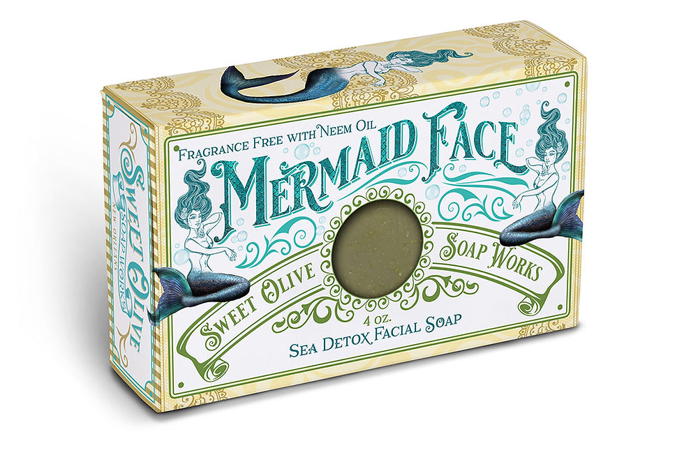 Thumbnail: Mermaid Face Sea Detox Facial Soap Fragrance Free with Neem Oil