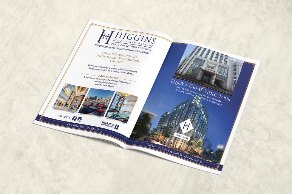 Higgins Hotel Newspaper Print Ad AAA Magazine.jpg