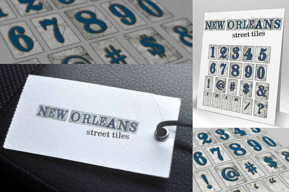 Thumbnail: The New Orleans Historic Sidewalk Street Tiles Alphabet Digital Collection