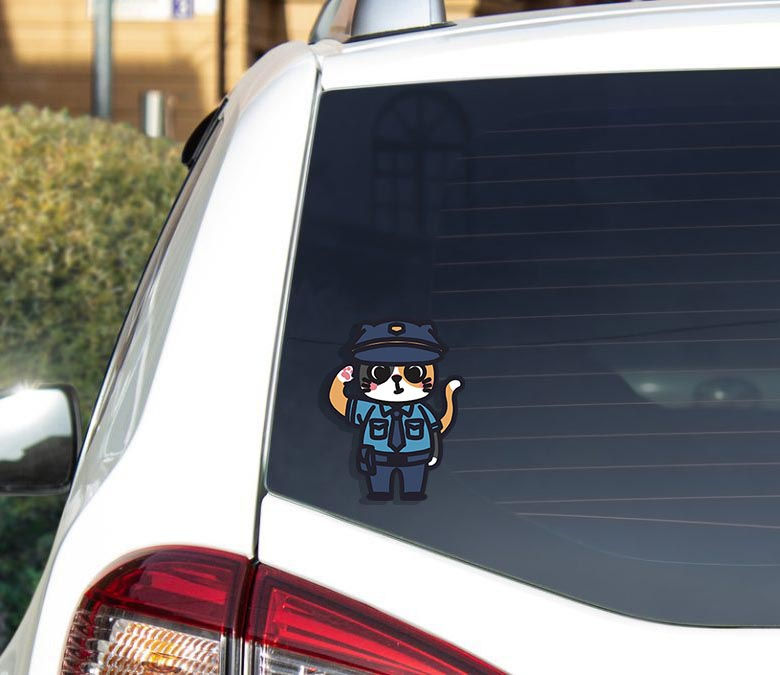 Thumbnail: Police Cat Sticker