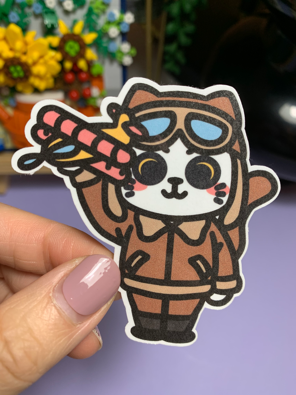 Thumbnail: Vintage Pilot Cat Sticker