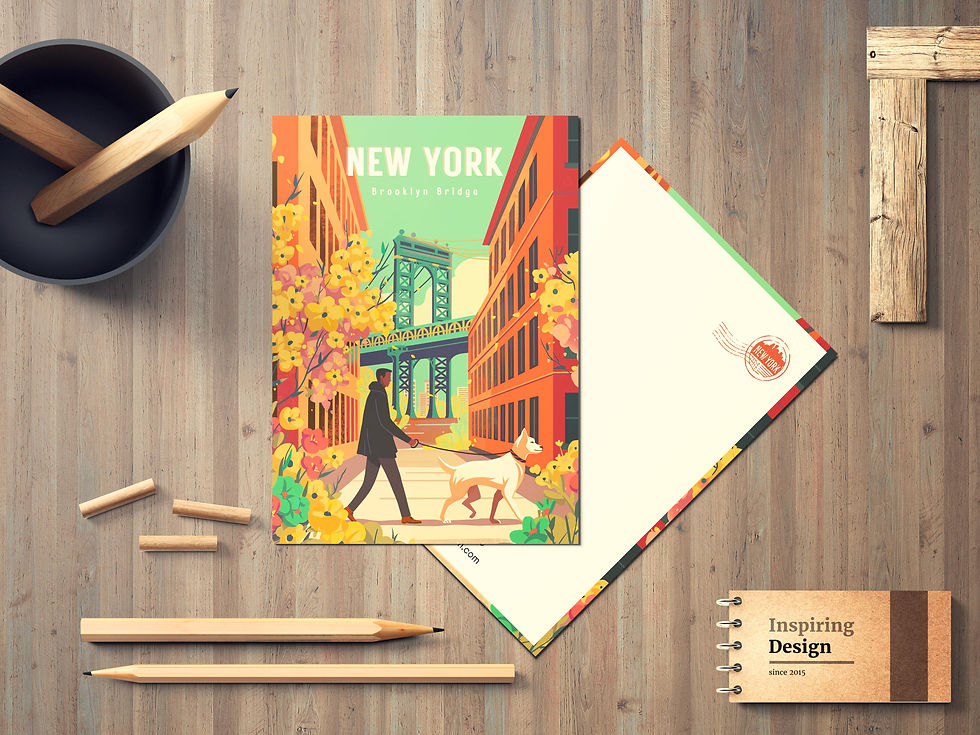 Thumbnail: New York Illustration Postcard
