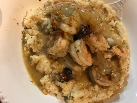 Lemon Shrimp & Cauli-Grits