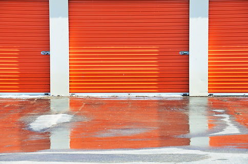 Red Storage Doors
