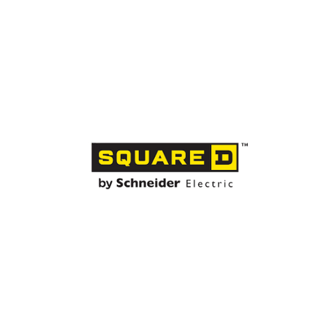 Logo amarillo y negro de Square D, equipos y distribución eléctrica en Grupo Industrial Vace.