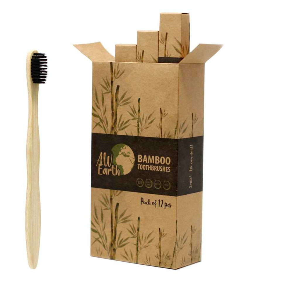 Thumbnail: Bamboo Toothbrush - Charcoal Medium Soft