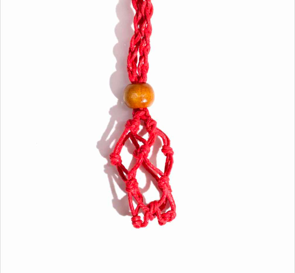 Thumbnail: Gemstone Necklace Cord - Red