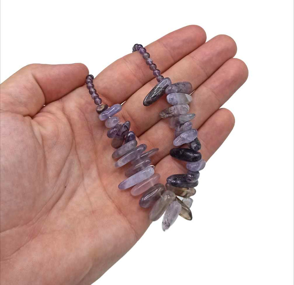 Thumbnail: Longstone Gem Necklace - Amethyst
