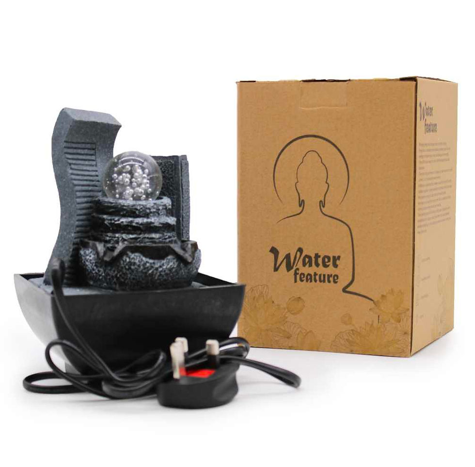 Thumbnail: Tabletop Water Feature - 18cm - Cascading Rock Formation Fountain