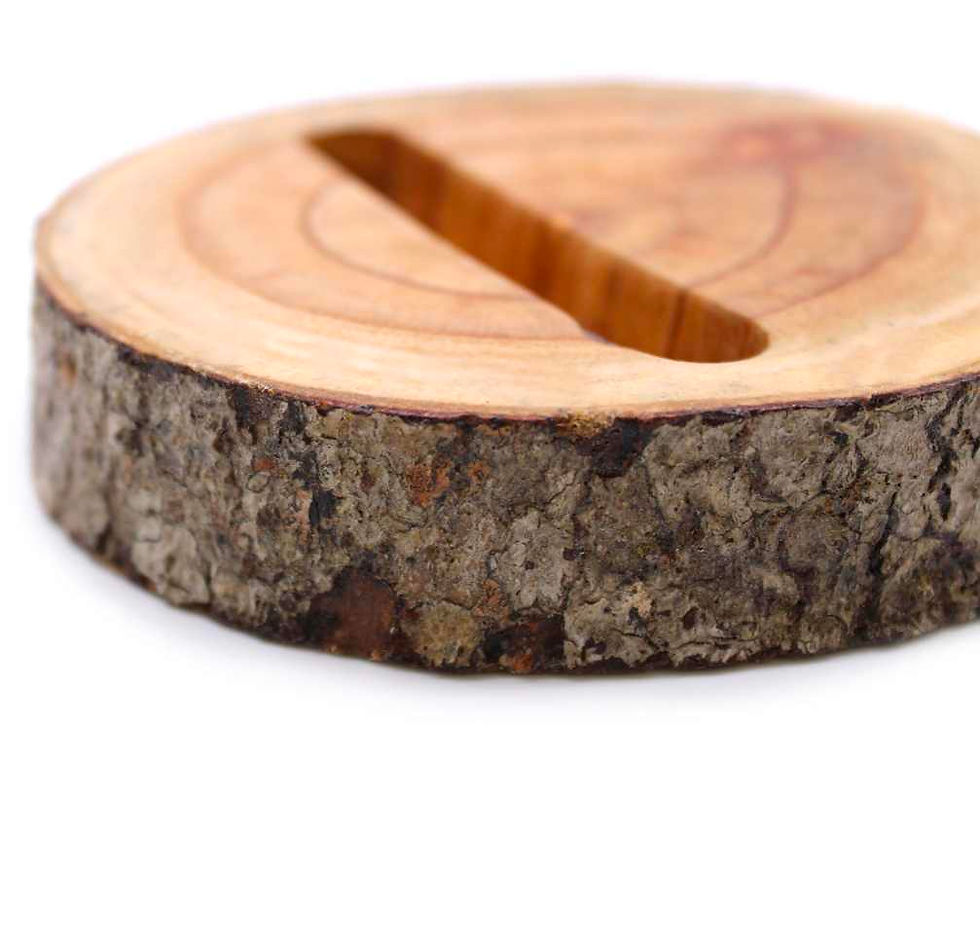 Thumbnail: Small Log Phone Holder (slot) - Natural