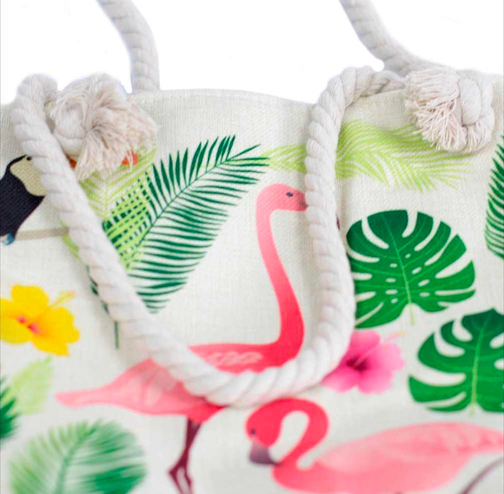 Thumbnail: Rope Handle Bag - Flamingo & More