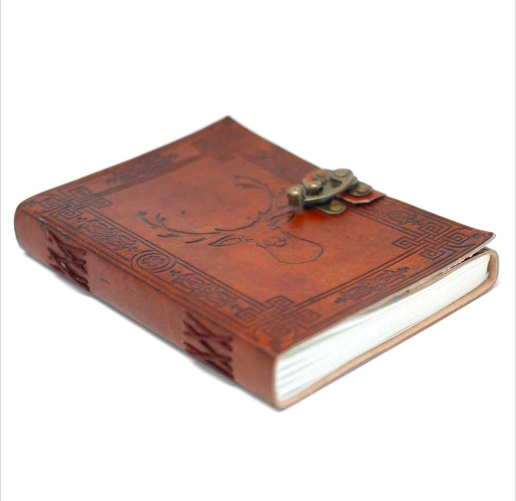 Leather Stag Notebook (6x8")