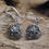 Thumbnail: Silver & Gold Earring - Classic Round