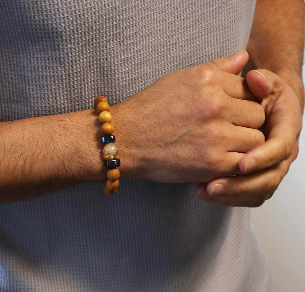 Thumbnail: Cedarwood Solar Plexus Chakra Bangle with Citrine