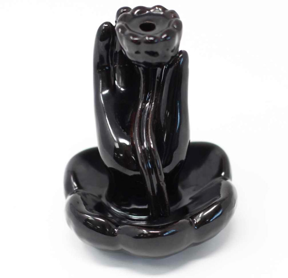 Thumbnail: Back Flow Incense Burner - Hand & Lotus Flower