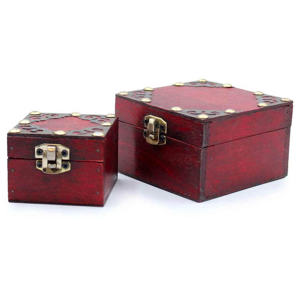 Set of 2 Gothic Square Boxes
