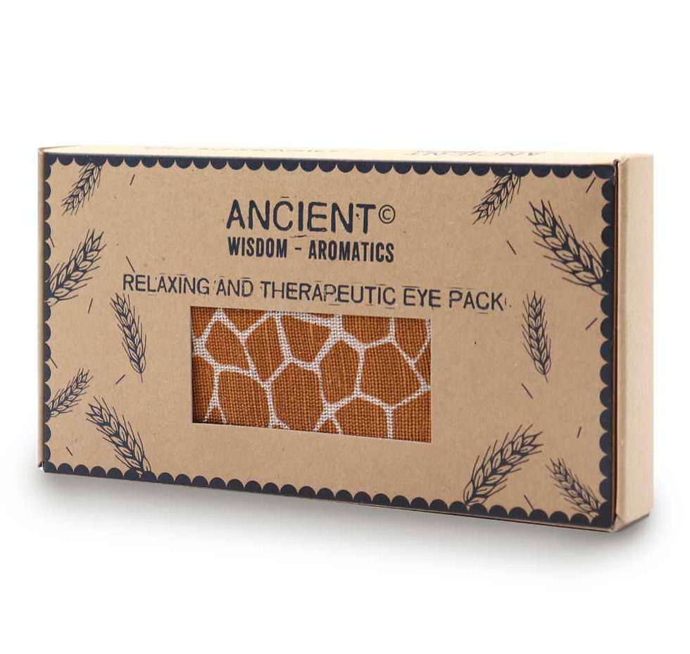 Lavender Natural Cotton and Juco Eye Pillow in Gift Box - Madagascar Giraffe