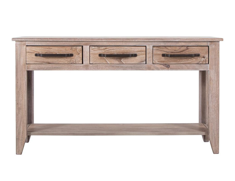 White Teak Sofa Table