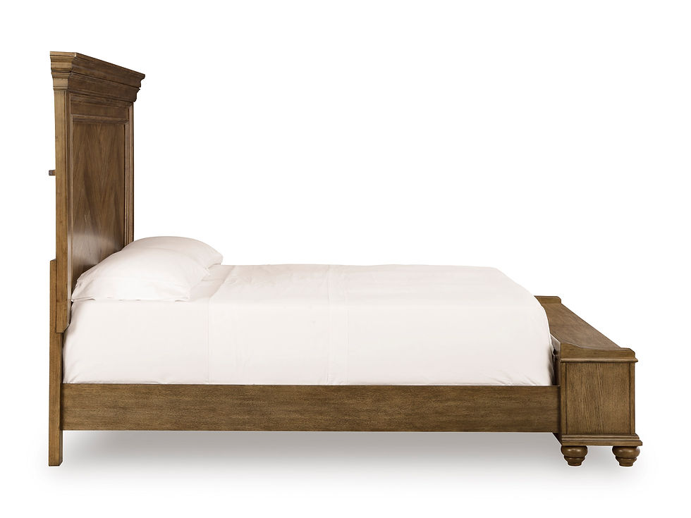 Thumbnail: Karallin Pecan Queen Storage Panel Bed
