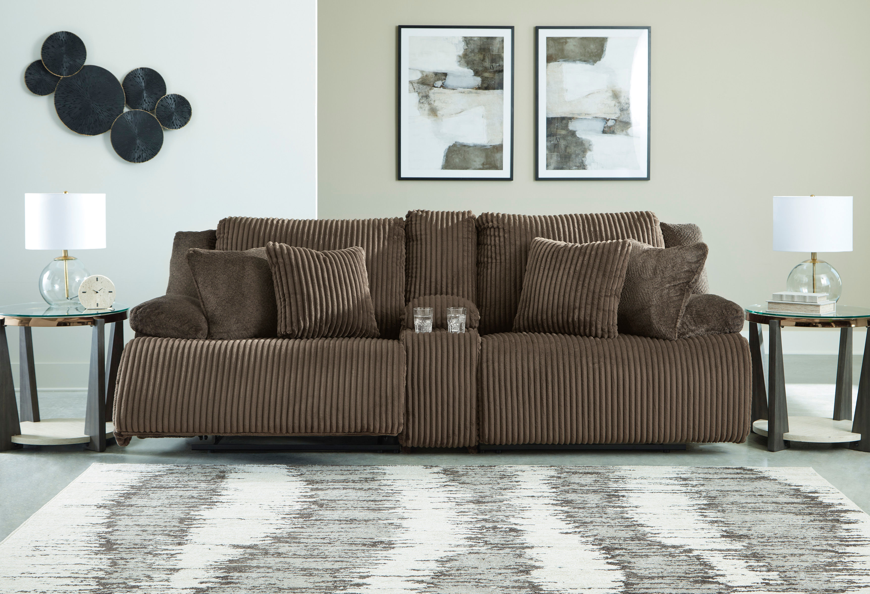Top Tier Chocolate Reclining Loveseat