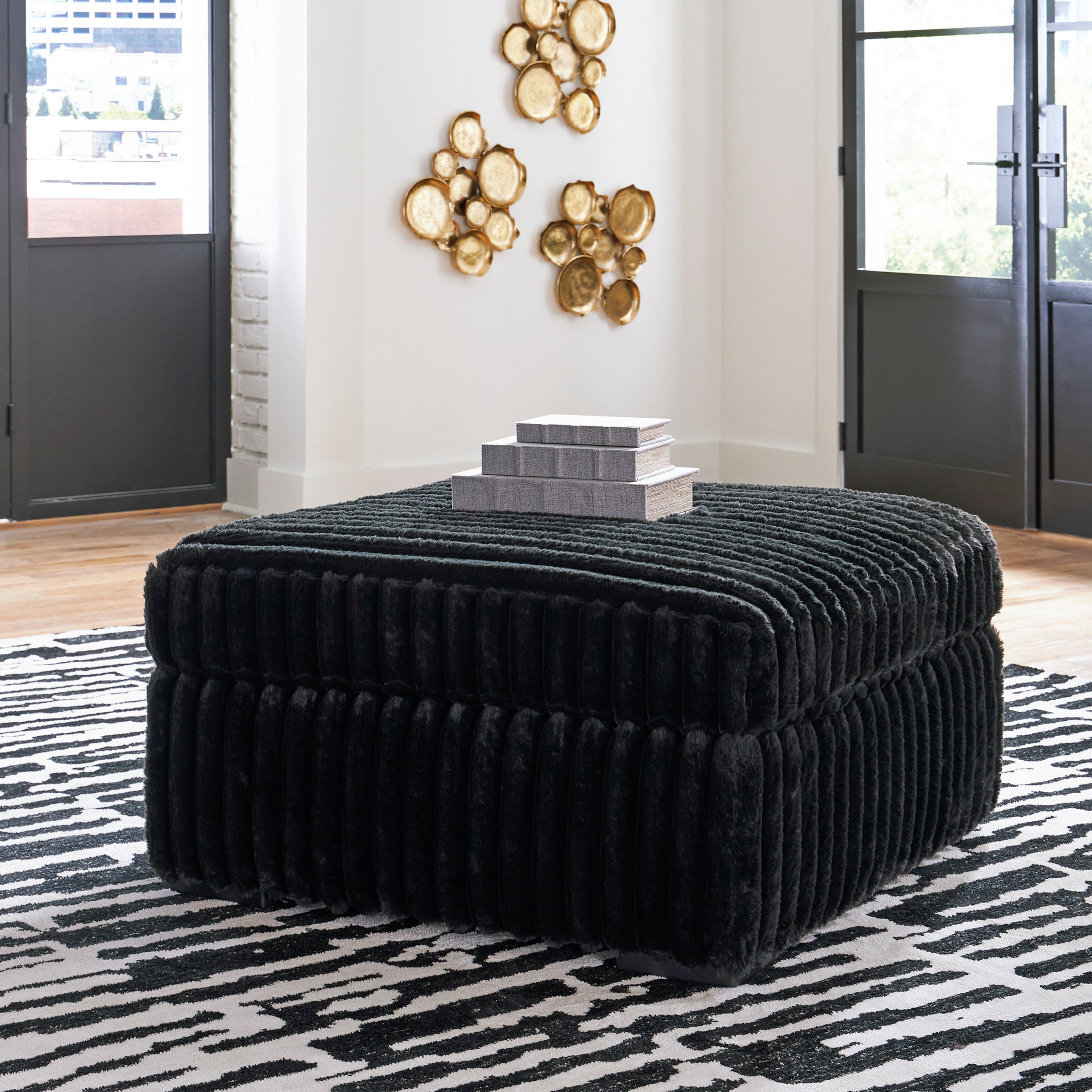Midnight Madness Oversized Accent Ottoman