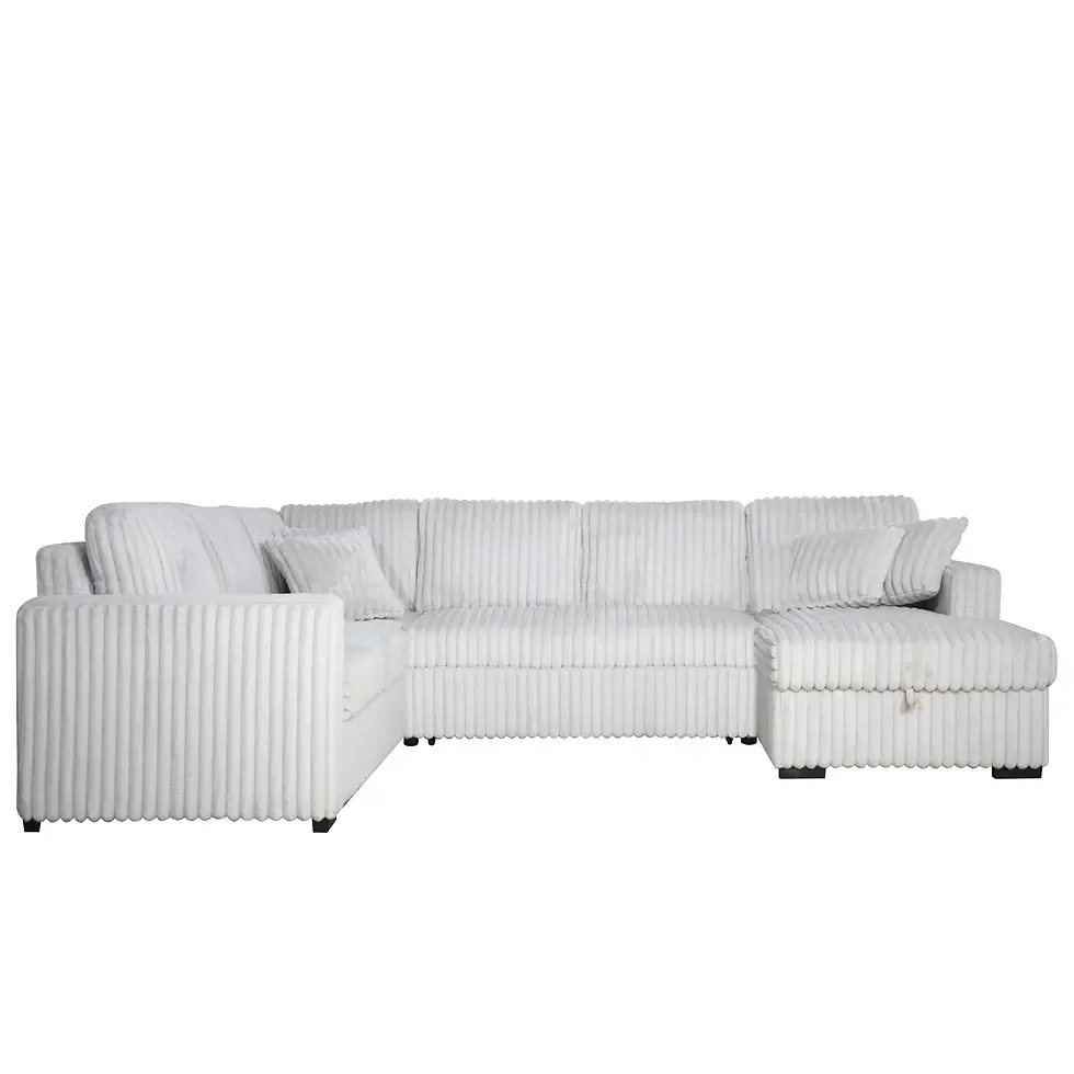 Thumbnail: Bliss Mist Gray Sleeper Sectional w/ XL Hidden Storage in Chaise