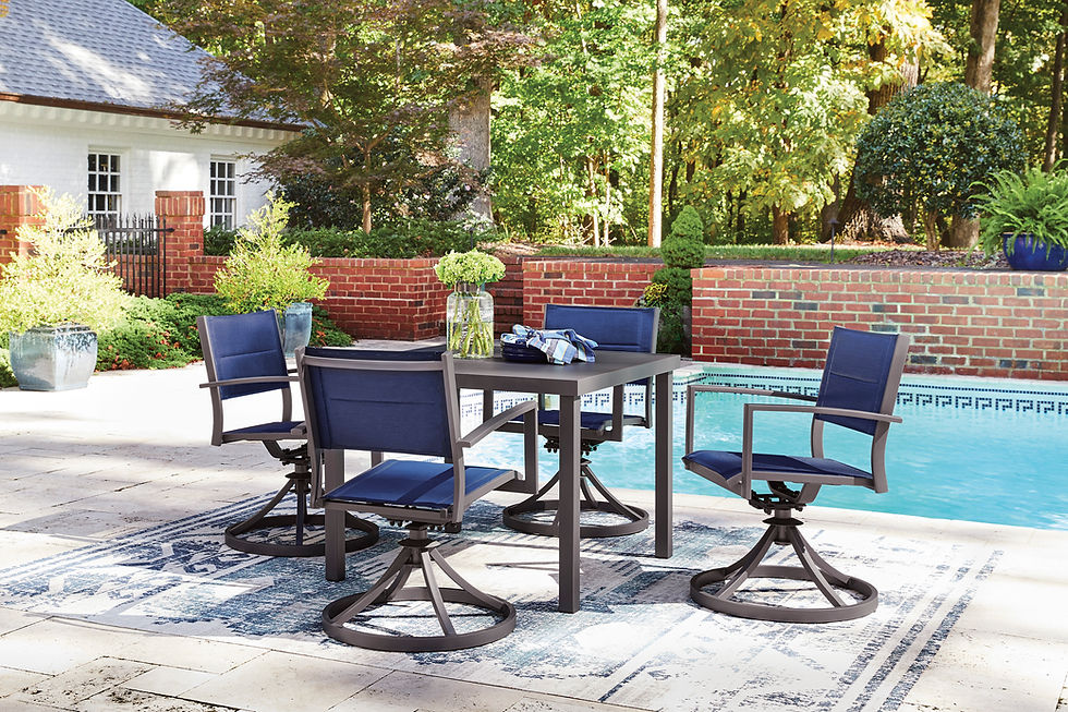Thumbnail: Rocky Creek Outdoor Table & 4 Swivel Chairs