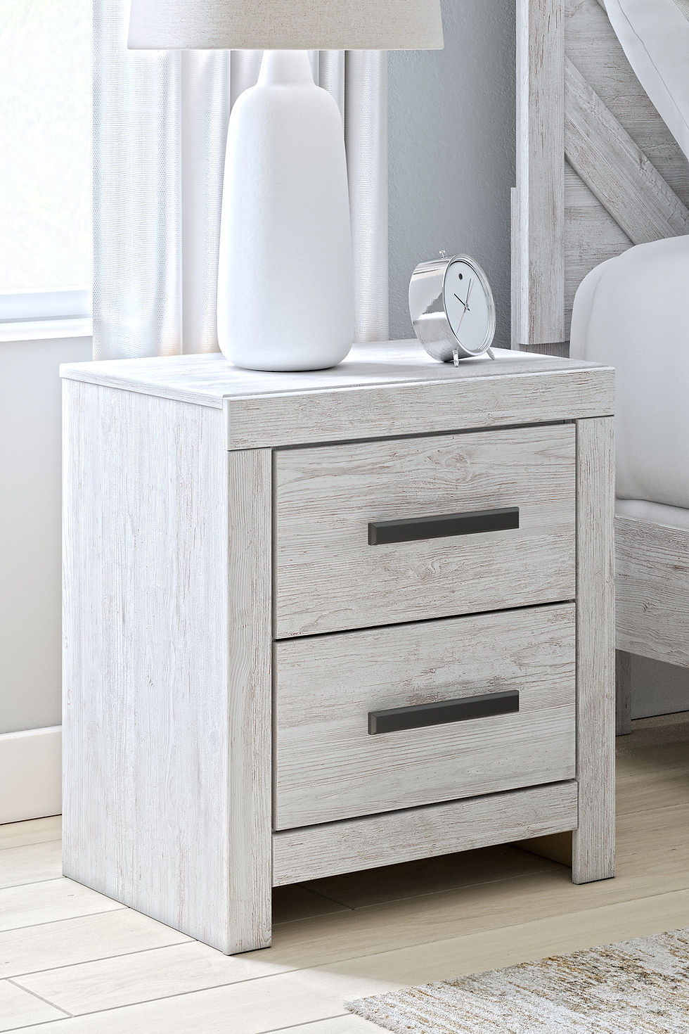 Cayboni Whitewash Nightstand