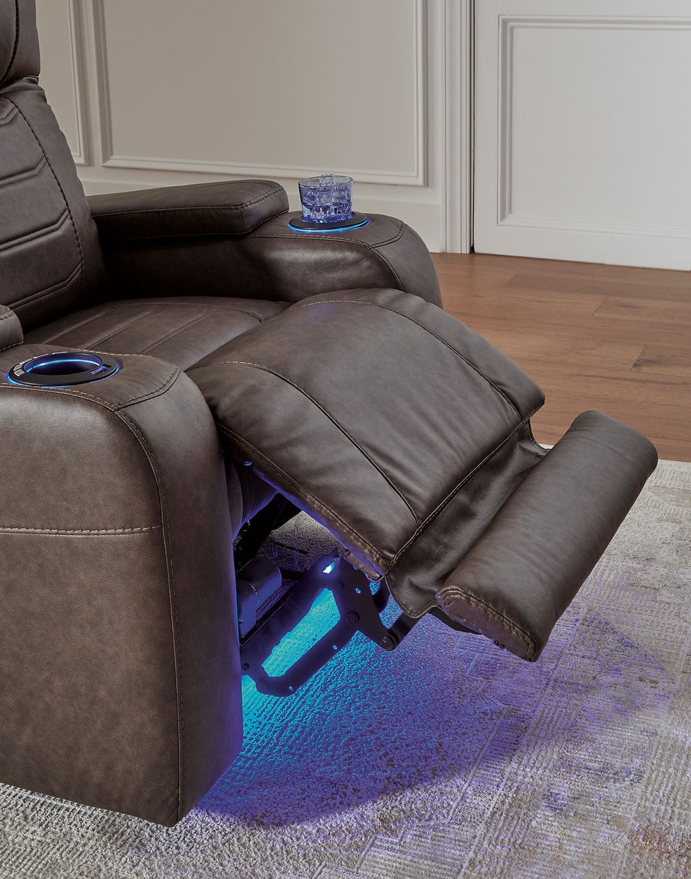 Thumbnail: Schooner Rocks Umber Power Recliner w/ ADJ. Headrest, USB, & Storage