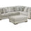 Thumbnail: Regent Park Pewter 4-PC Sectional