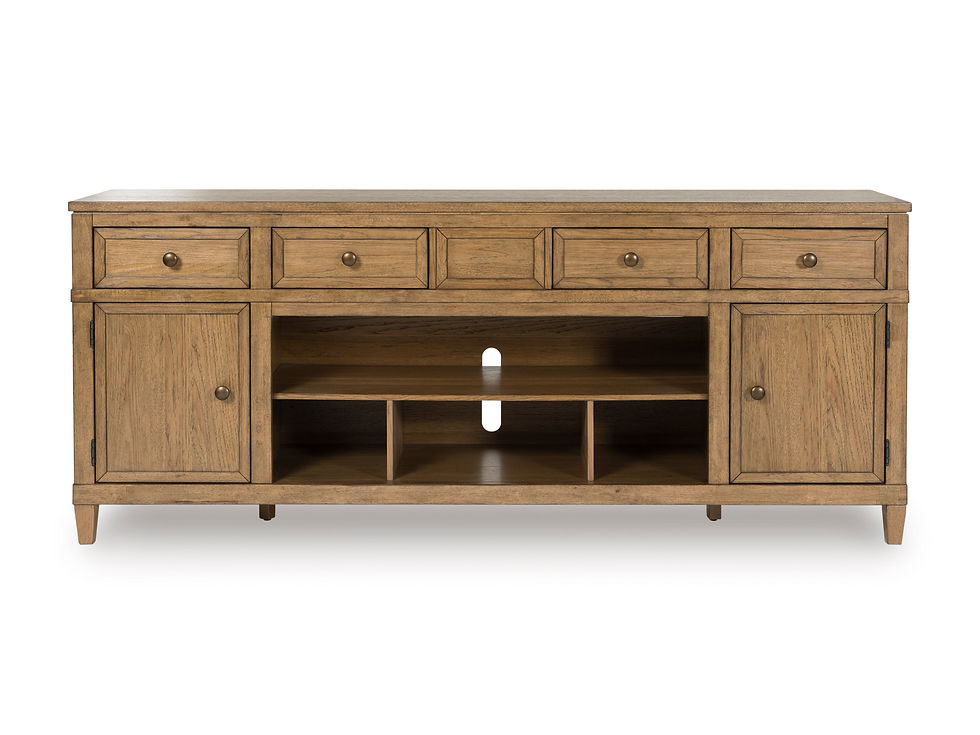 Thumbnail: Sharlance XL 81” Light Brown TV Stand